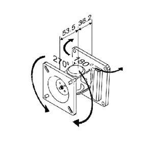 Value Monitor-wandbeugel 1-voudig Zwart