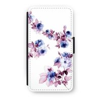 Waterverf bloemen: iPhone XS Flip Hoesje