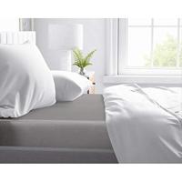 Hoeslaken 100% Katoen-Satijn, Zacht als Zijde, Kreukvrij met Perfecte Pasvorm, Voor Standaard Matrassen tot 30cm, Taupe, Eenpersoons, 70 x 200 cm