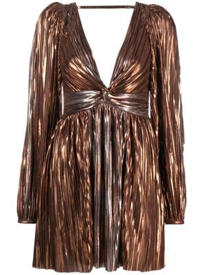 Sabina Musayev Geplooide mini-jurk - Goud