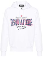 DSQUARED2 hoodie College League en coton - Blanc - thumbnail