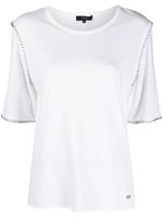 Fay t-shirt à coutures contrastantes - Blanc