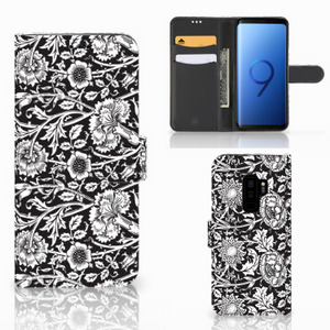 Samsung Galaxy S9 Plus Hoesje Black Flowers