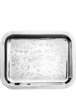 Christofle plateau rectangulaire Graffiti en plaqué argent 26x20 cm - thumbnail