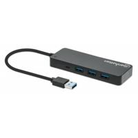 Manhattan 168403 USB 3.0-hub Zwart