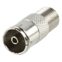 Valueline FC-028 kabeladapter/verloopstukje F Coax Zilver