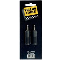 Yellow Cable AD06 3.5 mm TRS Jack male - 6.3 mm female verloop (2 stuks)