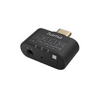 Hama - Audio-adapter, USB-C-aansluiting - 3,5 mm aansluiting, equaliz, microfoon