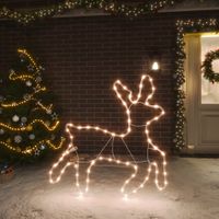 Kerstfiguur rendier met 72 LED's warmwit - thumbnail