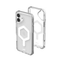 URBAN ARMOR GEAR Plyo MS Case compatibel met Apple iPhone 16 Plus case (Draadloos / Magnetisch opladen compatibel, Crash-proof Air-Soft hoeken, Opstaande rand) ijs (transparant) / wit