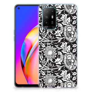 OPPO A94 5G | Reno5 Z TPU Case Black Flowers