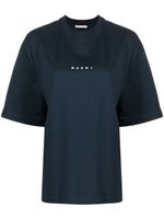 Marni t-shirt à logo imprimé - Bleu