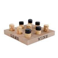 Tic Tac Toe Wine 15x15 cm Hout/Kurk - thumbnail