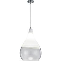 LED Hanglamp - Hangverlichting - Trion Kinton - E27 Fitting - Rond - Mat Chroom - Aluminium