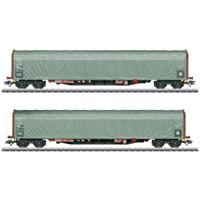 Märklin 47114 H0 set van 2 schuifplanwagens van de DSB