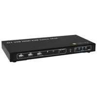 Techly 4x1 USB HDMI KVM Switch 4Kx2K IDATA KVM-HDMI4U Zwart KVM-switch