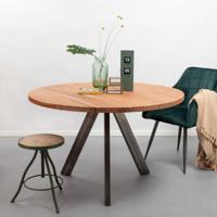 Sohome Ronde Eettafel 'Jenna' Acaciahout en RVS, 120cm