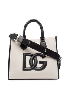 Dolce & Gabbana sac cabas à patch logo - Tons neutres