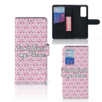 Huawei P40 Pro Portemonnee Hoesje Flowers Pink DTMP