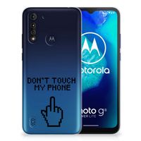 Motorola Moto G8 Power Lite Silicone-hoesje Finger Don't Touch My Phone - thumbnail