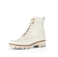 Gabor Combat Boots voor dames, comfortabele extra breedte (H), Witte latte 90, 42 EU Breed