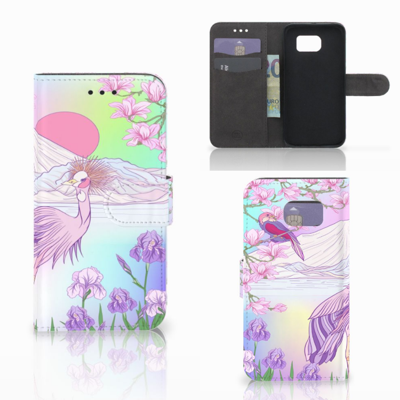 Samsung Galaxy S6 Edge Telefoonhoesje met Pasjes Bird