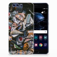 Huawei P10 Plus Siliconen Hoesje met foto Badges