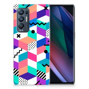 OPPO Find X3 Neo TPU Hoesje Blokken Kleurrijk