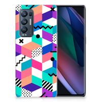 OPPO Find X3 Neo TPU Hoesje Blokken Kleurrijk - thumbnail