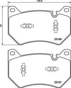 Remblokkenset, schijfrem BREMBO, u.a. für Audi