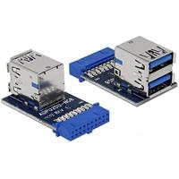 Delock USB pinheader naar 2X USB 3.0 A adapter