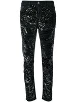 Philipp Plein jean boyfriend à paillettes - Noir