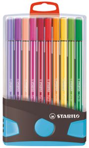 Viltstift STABILO Pen 68 ColorParade turquoise etui ÃƒÆ' 20 kleuren