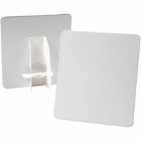 Creotime decoratieplaat wit 17x19 cm 5 stuks