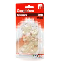 ? Zuignappen met haakjes - 12x stuks - 3,2 cm - ophanghaakjes   -