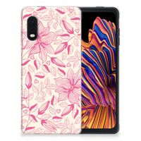 Samsung Xcover Pro TPU Case Pink Flowers - thumbnail