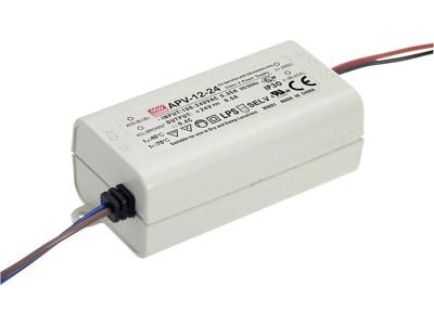 Mean Well APV-12-12 LED-transformator Constante spanning 12 W 0 - 1 A 12 V/DC Niet dimbaar, Overbelastingsbescherming 1 stuk(s)