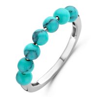 TI SENTO-Milano 12284TQ Ring Beads zilver goud-en zilverkleurig-turquoise 4 mm - thumbnail