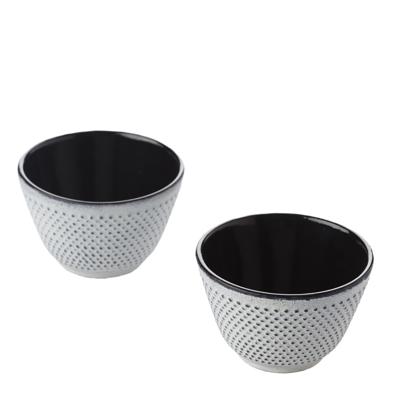 Point-Virgule Theekopjes Gietijzer Creme 120 ml - 2 Stuks