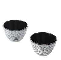 Point-Virgule Theekopjes Gietijzer Creme 120 ml - 2 Stuks