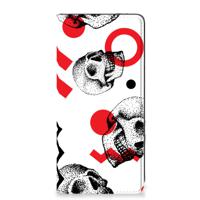 Mobiel BookCase Samsung Galaxy A21s Skull Red - thumbnail