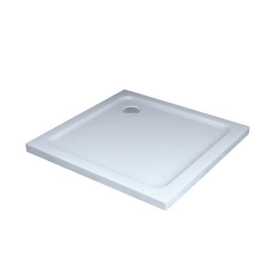 Douchebak Smooth Laag Vierkant 80x80x5cm SMC Wit