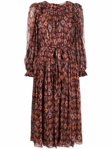 Ulla Johnson robe mi-longue à imprimé géométrique - Rouge