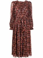 Ulla Johnson robe mi-longue à imprimé géométrique - Rouge