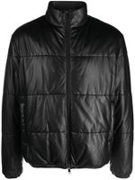 Armani Exchange veste matelassée en cuir - Noir