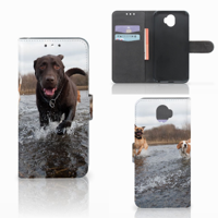 Wiko Wim Telefoonhoesje met Pasjes Honden Labrador