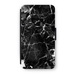 Zwart Marmer 2: iPhone X Flip Hoesje