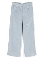 Brunello Cucinelli Kids pantalon en velours côtelé - Bleu