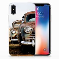 Apple iPhone X | Xs Siliconen Hoesje met foto Vintage Auto