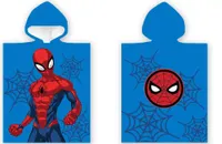 Spiderman poncho 50 x 100 cm blauw - thumbnail